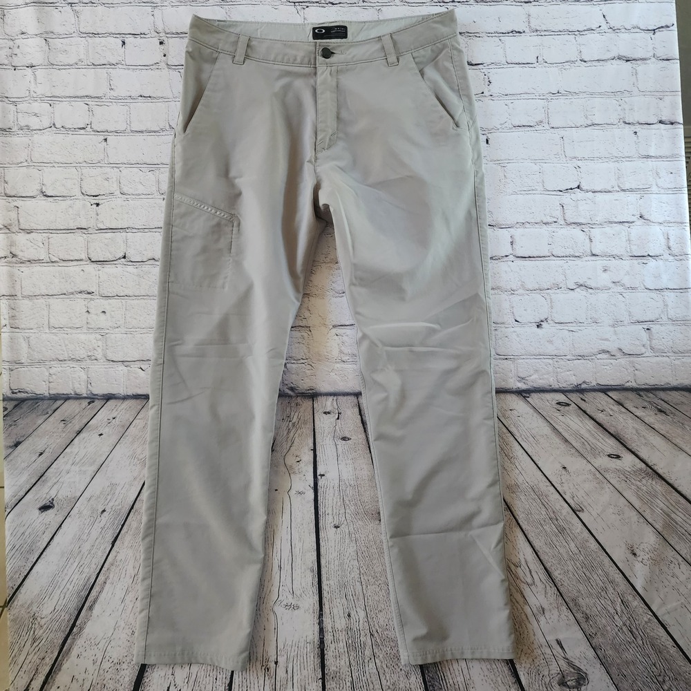 Oakley Tailored Fit Utility Pants Mens 36x34 Stone Beige Golf Hiking Outdoor
